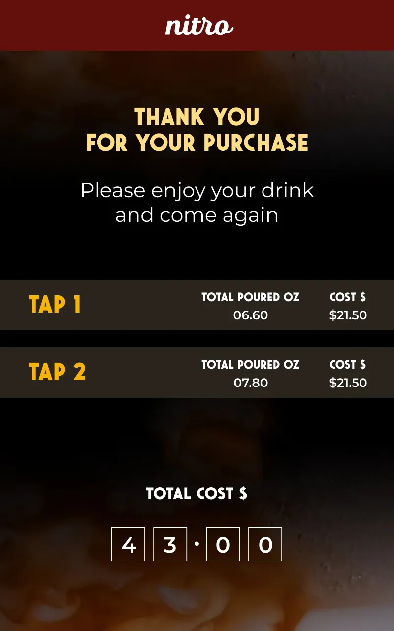 Nitro Vending Kiosk — screen 5 of 5