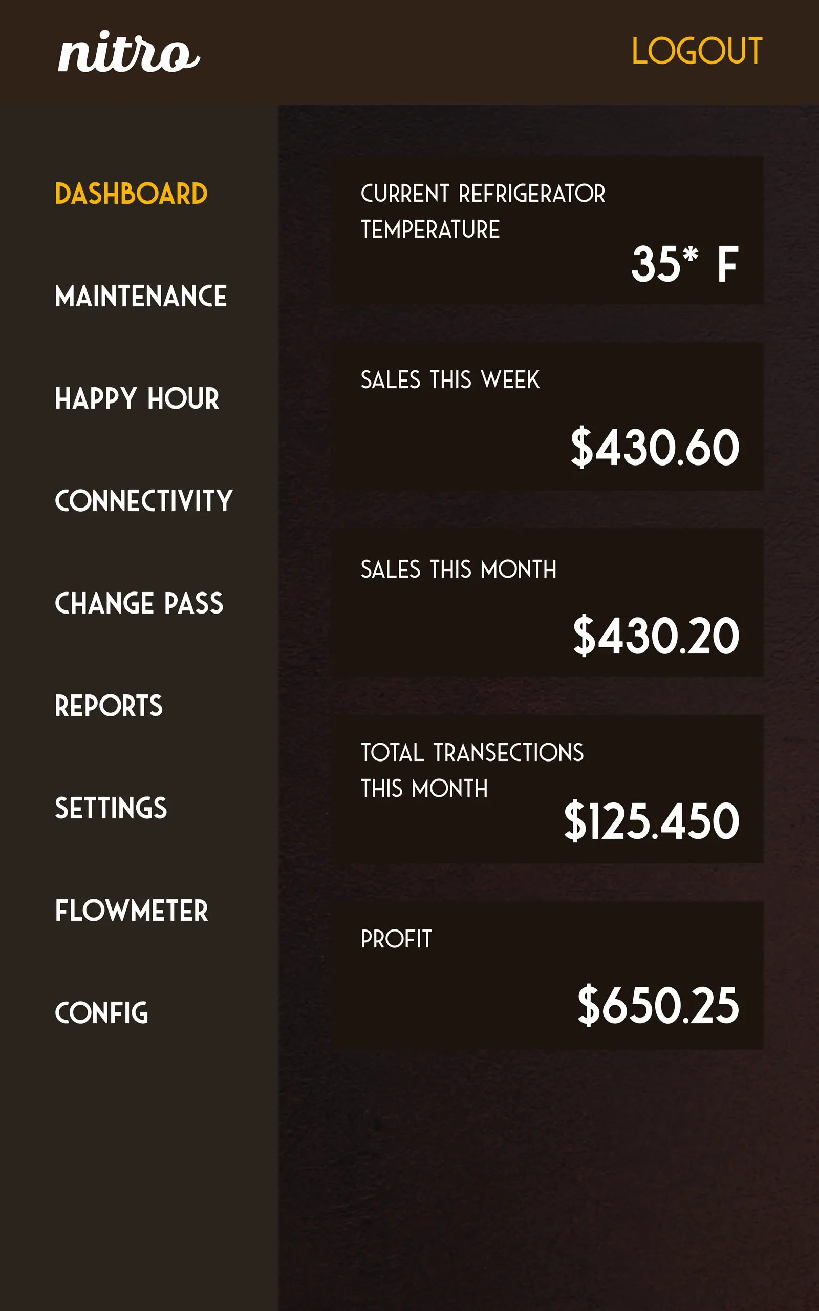 Nitro Vending Kiosk — screen 3 of 5