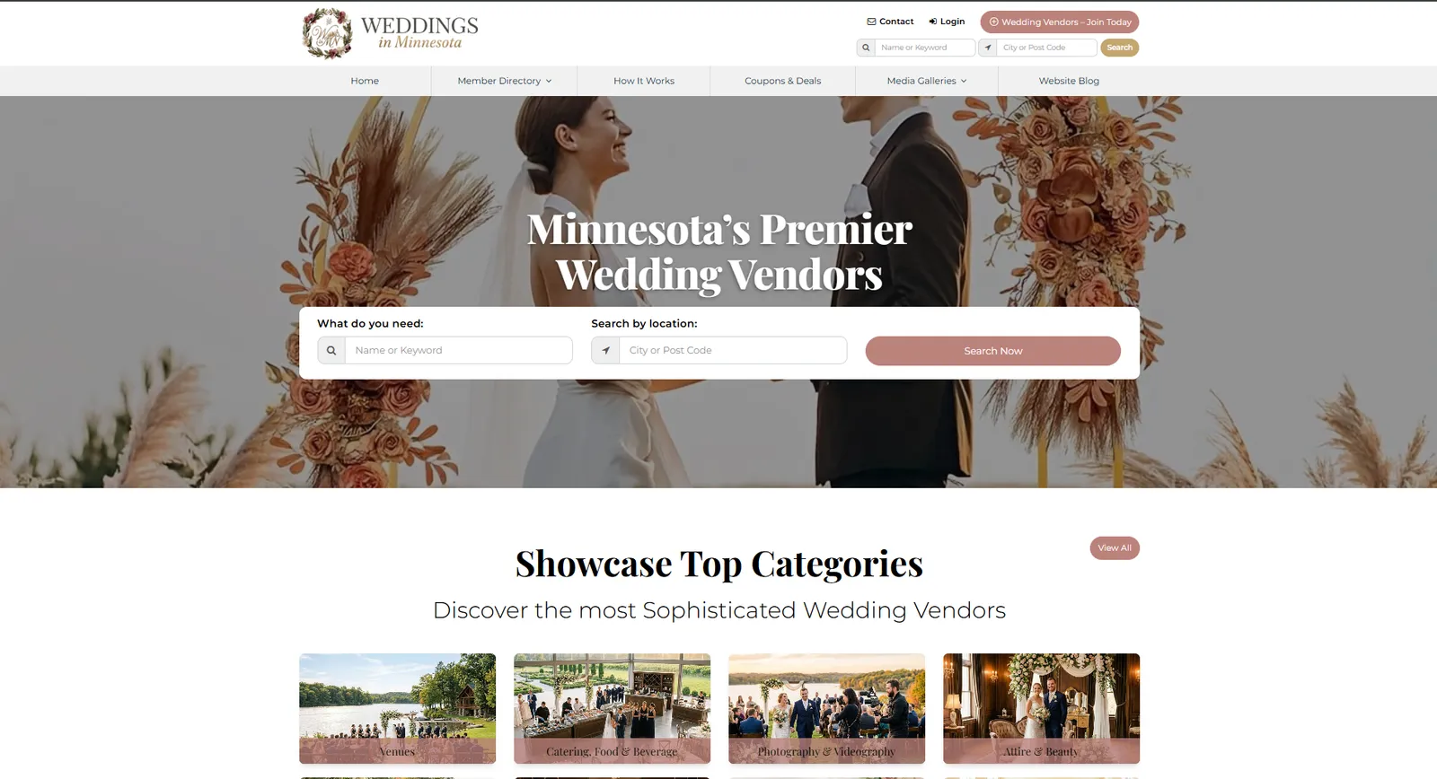 Wedding Directory — screen 1 of 6